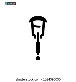 crutch icon isolated sign symbol vector illustration - high quality black style vector icons
