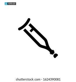 crutch icon isolated sign symbol vector illustration - high quality black style vector icons
