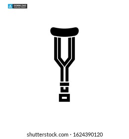 crutch icon isolated sign symbol vector illustration - high quality black style vector icons
