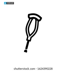 crutch icon isolated sign symbol vector illustration - high quality black style vector icons
