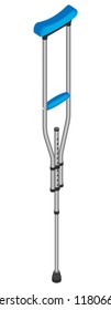 Crutch icon. Isometric of crutch vector icon for web design isolated on white background