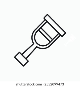 Crutch icon. line style vector icon.