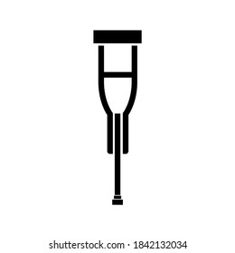 Crutch icon, logo isolated on white background