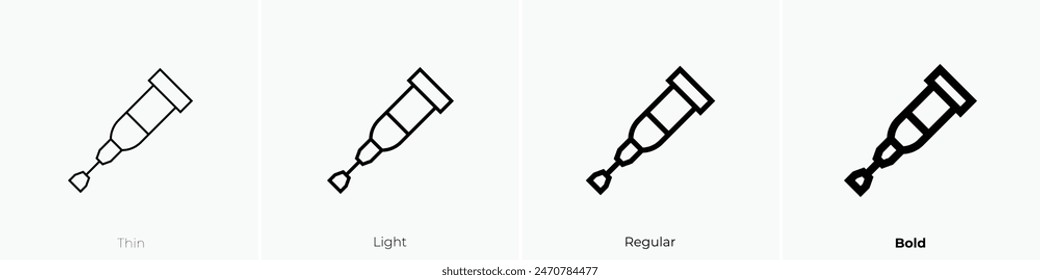 crutch icon. Thin, Light Regular And Bold style design isolated on white background