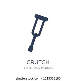 Crutch icon. Trendy flat vector Crutch icon on white background from Health and Medical collection, vector illustration can be use for web and mobile, eps10