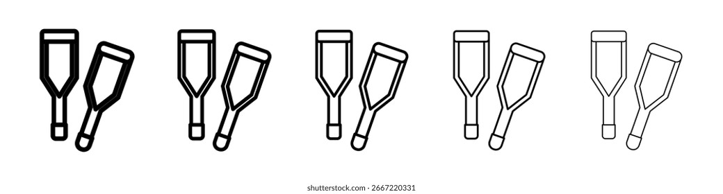 Crutch icon vector collection. EPS 10