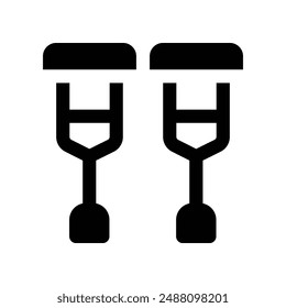 crutch icon. vector glyph icon for your website, mobile, presentation, and logo design.