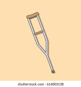 Crutch icon, vector illustration design. Medicine and health care objects.