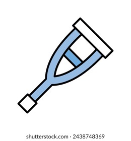 Crutch icon vector strock illustration