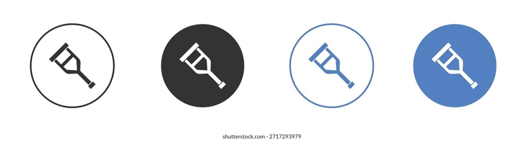 Icono de muleta para el Diseño web. pixel Iconos planos perfectos