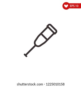 Crutch icon-crutches vector line icon, simple linear pictogram