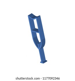Crutch isometric left top view 3D icon