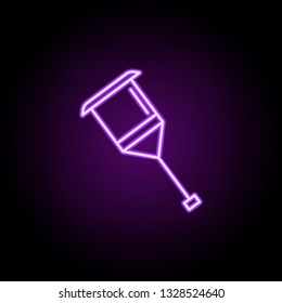 crutch line icon. Elements of Medicine in neon style icons. Simple icon for websites, web design, mobile app, info graphics