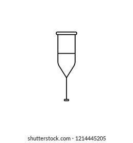 Crutch linear icon. Crutch concept stroke symbol design. Thin graphic elements vector illustration, outline pattern on a white background, eps 10.