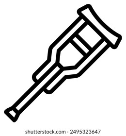 Crutch medical hospital icon illustration