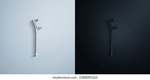 crutch paper icon with shadow effect vector illuistration design
