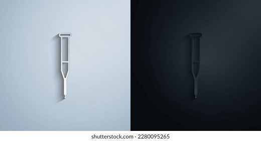 crutch paper icon with shadow effect vector illuistration design