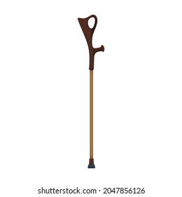 Crutch vector cartoon icon. Vector illustration crutch on white background. Isolated cartoon illustration icon of bandage .