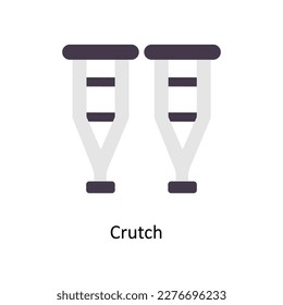 Crutch Vector Flat Icons. Simple stock illustration stock