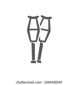 crutch vector icon