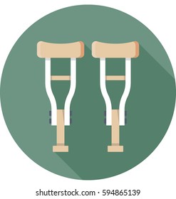Crutch Vector Icon