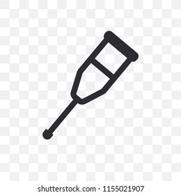 Crutch vector icon isolated on transparent background, Crutch logo concept