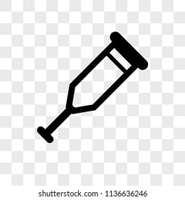 Crutch vector icon on transparent background, Crutch icon