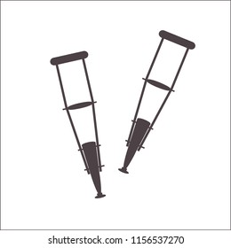 crutch in white background