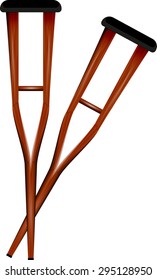 crutches abstract vector illustration isolated eps 10 / crutches