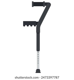 Crutches for adult vector cartoon illustration isolated on a white background.