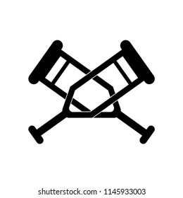 Crutches couple icon vector icon. Simple element illustration. Crutches couple symbol design. Can be used for web and mobile.