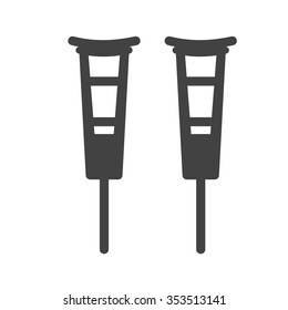 Crutches, crutch, walker icon vector image. Can also be used for healthcare and science. Suitable for use on web apps, mobile apps and print media.