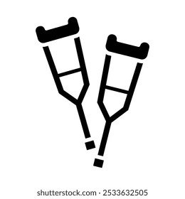 Crutches, Disabled Icon, Vector graphics