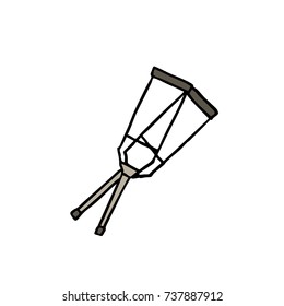 Crutches doodle icon