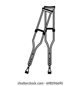 crutches healthcare related icon image