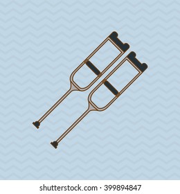 Crutches icon design , vector illustration