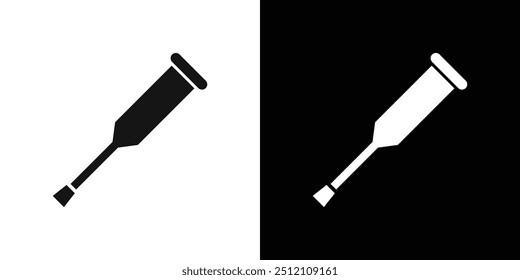 Krücken-Symbol Flachfüllsatz-Sammlung