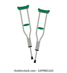 Crutches icon isolated on white background, Vector illustration