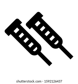 crutches icon isolated sign symbol vector illustration - high quality black style vector icons
