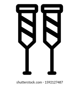 crutches icon isolated sign symbol vector illustration - high quality black style vector icons
