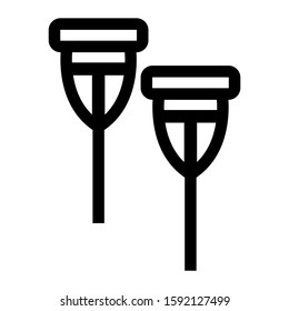 crutches icon isolated sign symbol vector illustration - high quality black style vector icons

