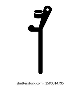 crutches icon isolated sign symbol vector illustration - high quality black style vector icons
