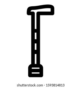 crutches icon isolated sign symbol vector illustration - high quality black style vector icons
