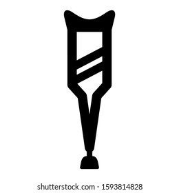 crutches icon isolated sign symbol vector illustration - high quality black style vector icons

