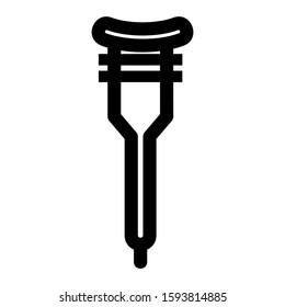 crutches icon isolated sign symbol vector illustration - high quality black style vector icons
