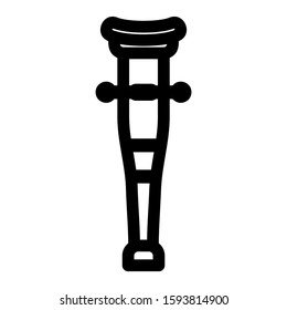 crutches icon isolated sign symbol vector illustration - high quality black style vector icons
