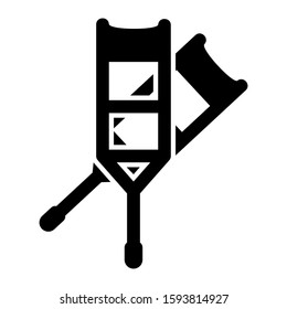 crutches icon isolated sign symbol vector illustration - high quality black style vector icons
