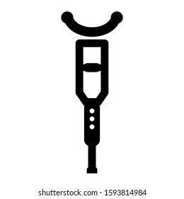crutches icon isolated sign symbol vector illustration - high quality black style vector icons
