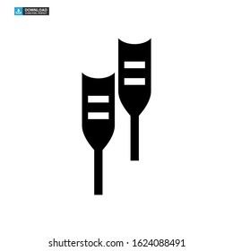 crutches icon isolated sign symbol vector illustration - high quality black style vector icons
