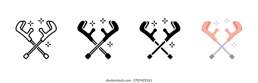 Krücken-Symbol, Multi-Styles-Symbolsatz